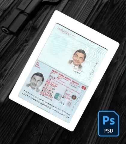 Norway passport new 2021-present PSD